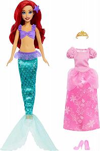 Кукла Disney Mattel Princess Ariel 2-in-1 Becoming Mermaid to Princess с 2 нарядами и аксессуарами по мотивам фильмов synthetic.ua - Фото 1
