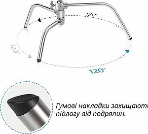 Студійна стійка C-Stand Neewer з журавлем 305 см Срібний ціна на synthetic.ua - Фото 1 Студійна стійка C-Stand Neewer з журавлем 305 см Срібний synthetic.ua - Фото 1