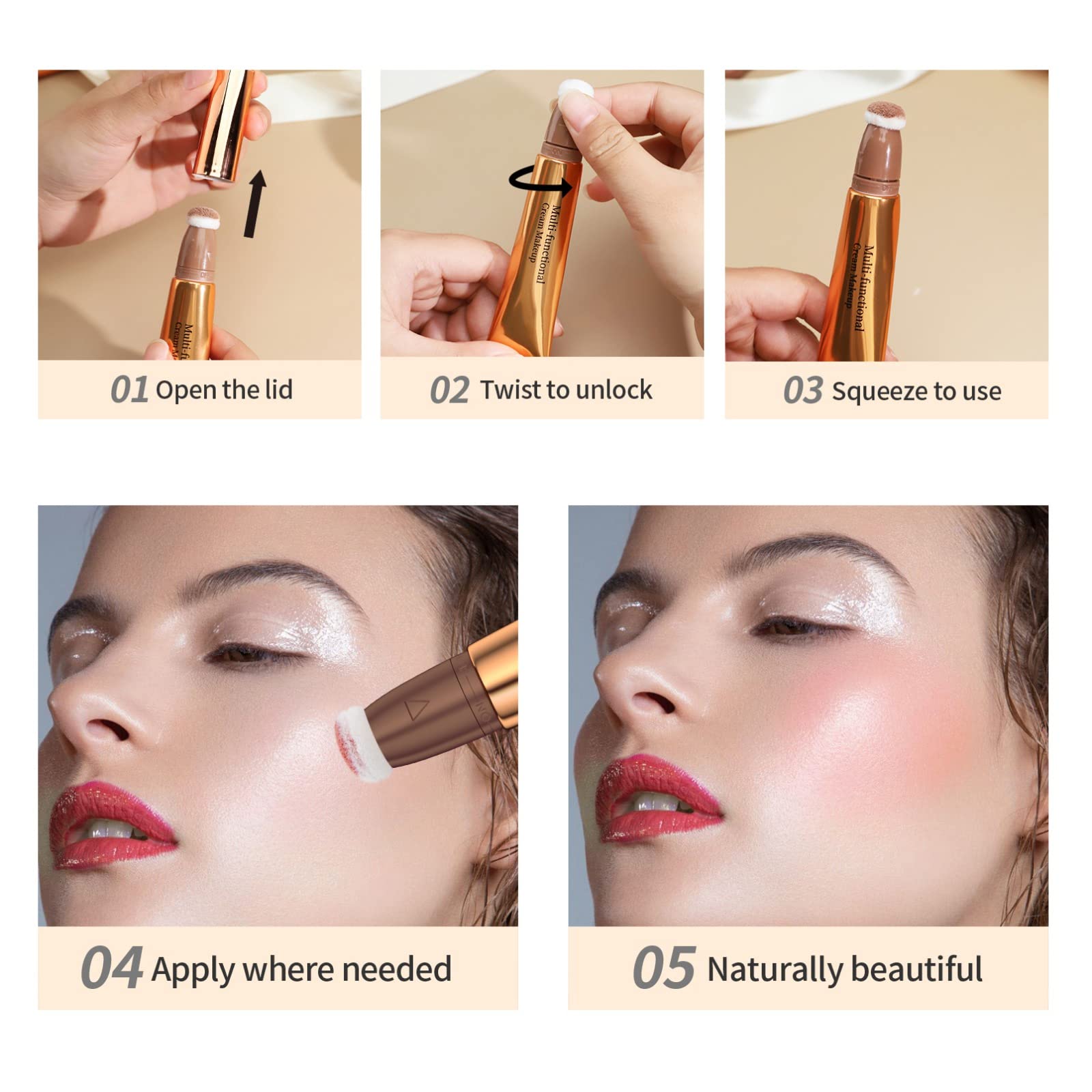 Палочка румян Ofanyia Beauty Wand 04 Персиковый румянец, фото №7
