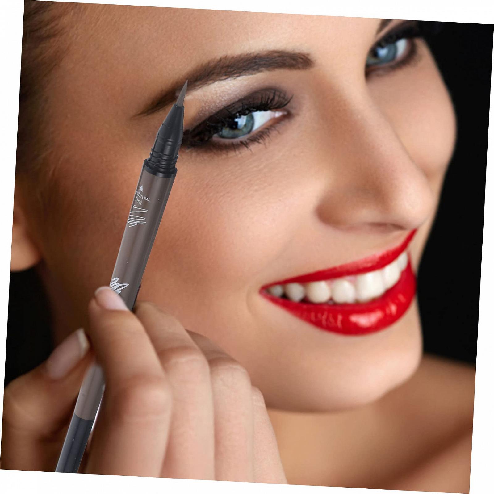 Карандаш для бровей Mikinona In Eins Темно-коричневый Водостойкий, фото №5