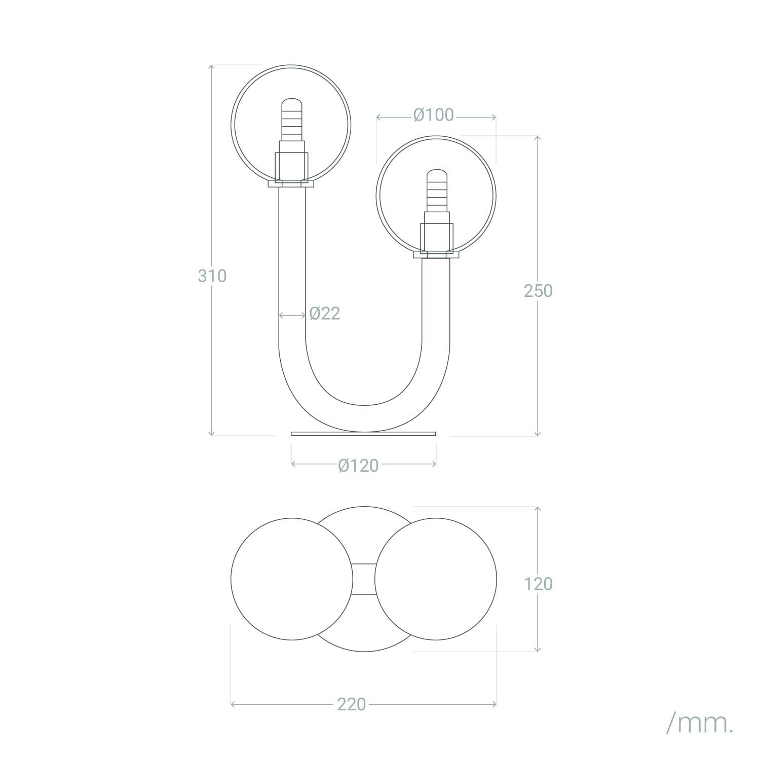 Настільна лампа LEDKIA LIGHTING Zeina Metal Glass, фото №8