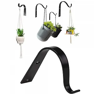 Кронштейны для растений Iron 4 шт. Black synthetic.ua - Фото 1