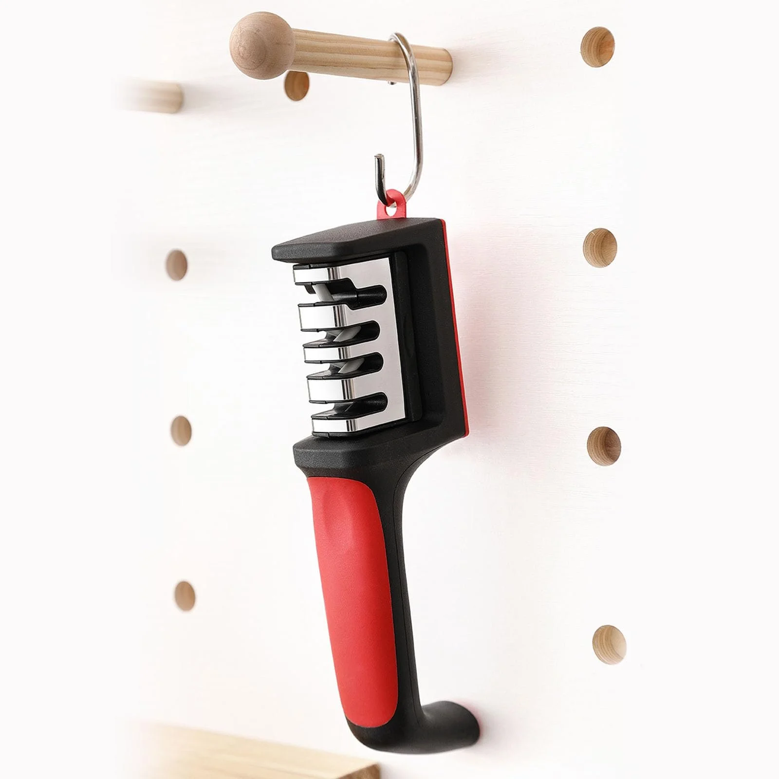 Ручне точило для ножів Praktischer Küchenschärfer кераміка сталь ергономічна ручка, фото №4