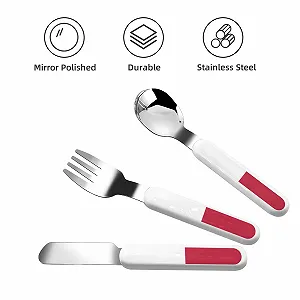 Набір дитячих столових приборів з трьох предметів з принтом прапора Техасу synthetic.ua - Фото 1