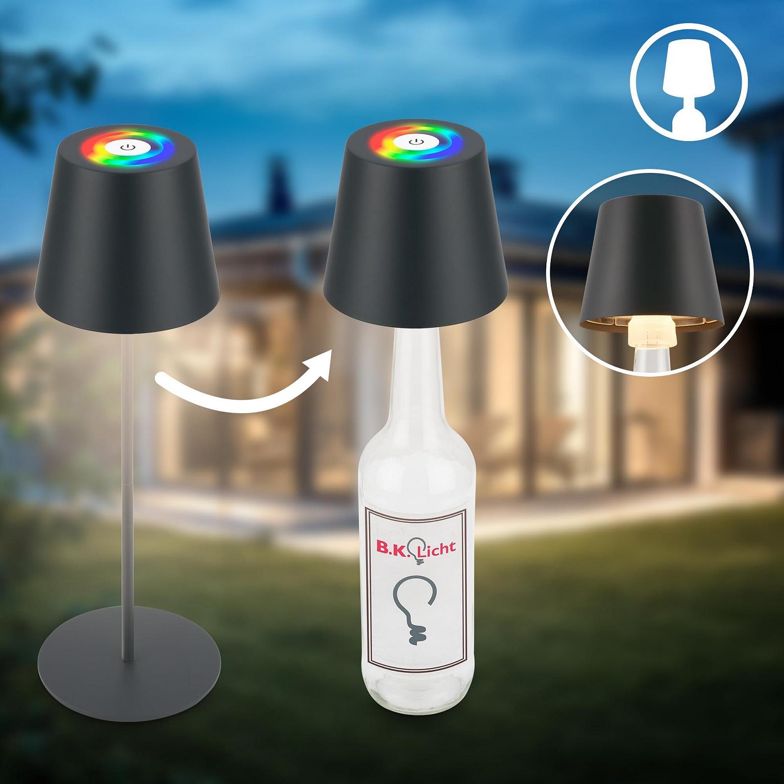 Настільна лампа B.K.Licht 3 in 1 RGBW LED Wireless IP44 Touch Dimmable 36 x 12 см, фото №3