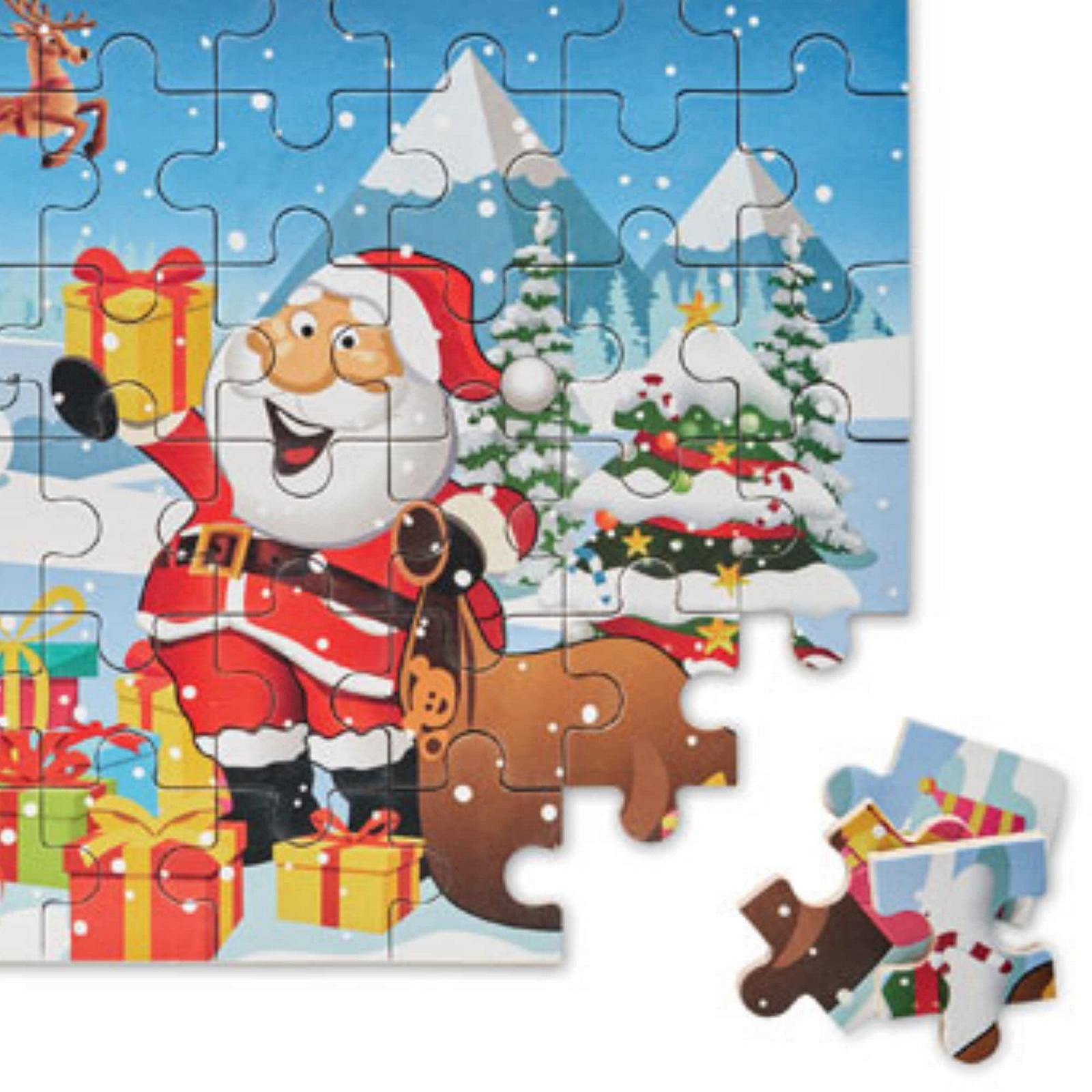 Пазл Christmas Wooden Puzzle Детский 60 деталей в жестяной коробке, фото №2