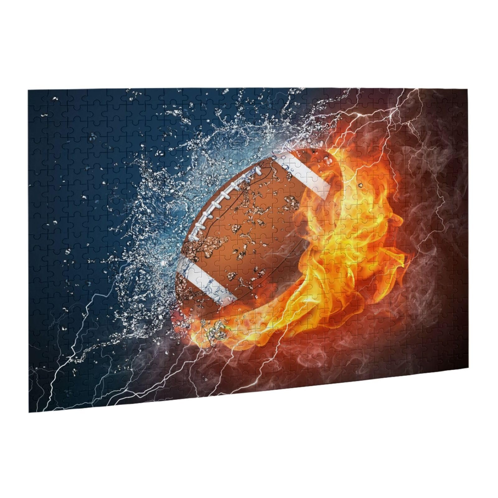 Пазл деревянный Burning American Football in Fire 500 элементов, фото №2