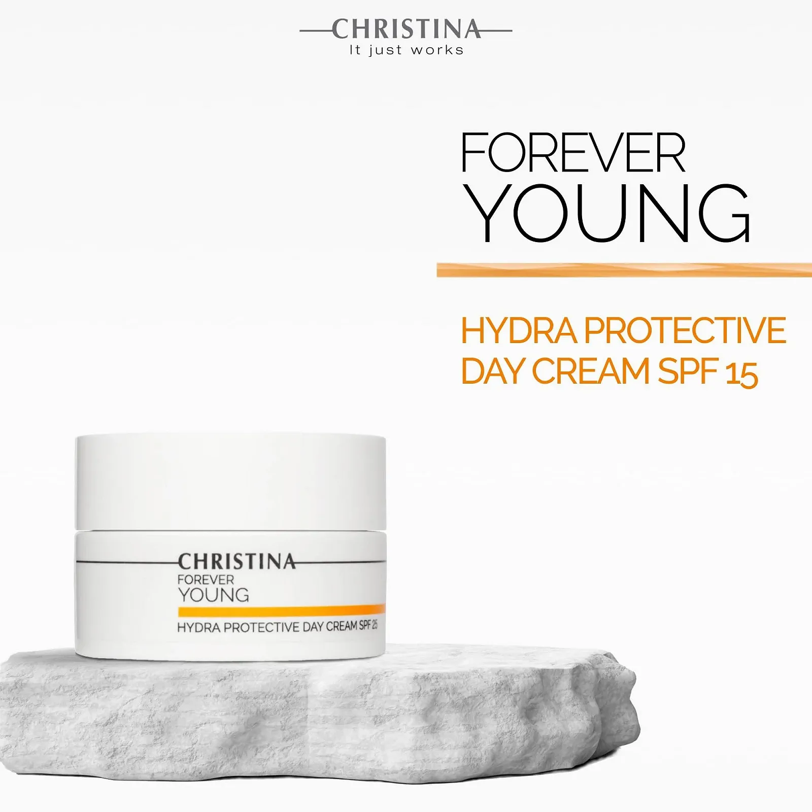 Денний захисний зволожувальний крем для обличчя Christina Forever Young Hydra Protective SPF 25 50 мл, фото №4 Денний захисний зволожувальний крем для обличчя Christina Forever Young Hydra Protective SPF 25 50 мл, фото №4