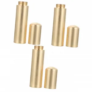 Коробка для зберігання YARNOW 3 шт., аварійний тримач, маленька трубка, цинковий контейнер для виживання, дорожній металевий латунний футляр - Фото 1