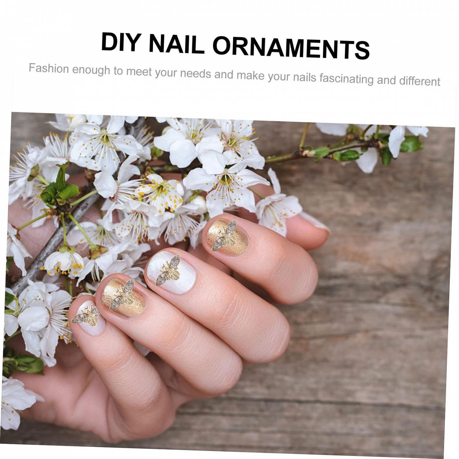 Аксессуары для ногтей FOMIYES Бриллианты для ногтей Стразы Мини набор для маникюра Бриллиантовый кристалл 3D для ногтей Кристалл для ногтей Самоцветы Мини кристалл Подвеска пчелка, фото №9