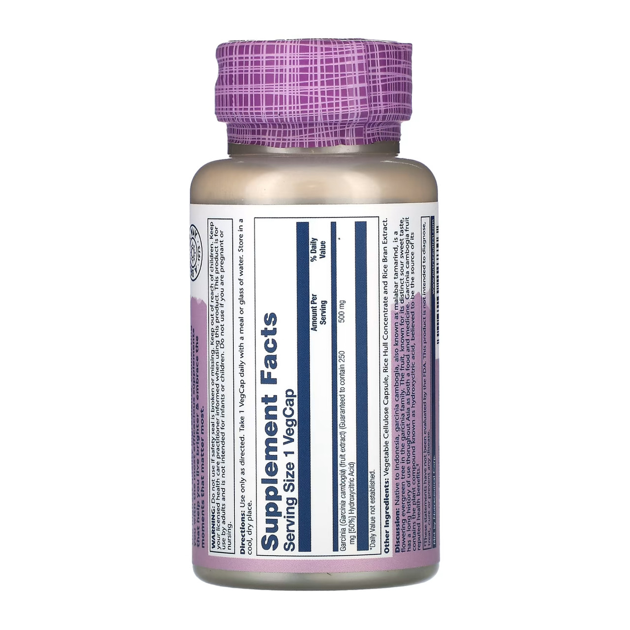 Garcinia Cambogia Fruit Ext 500mg 60 veg caps, фото №2