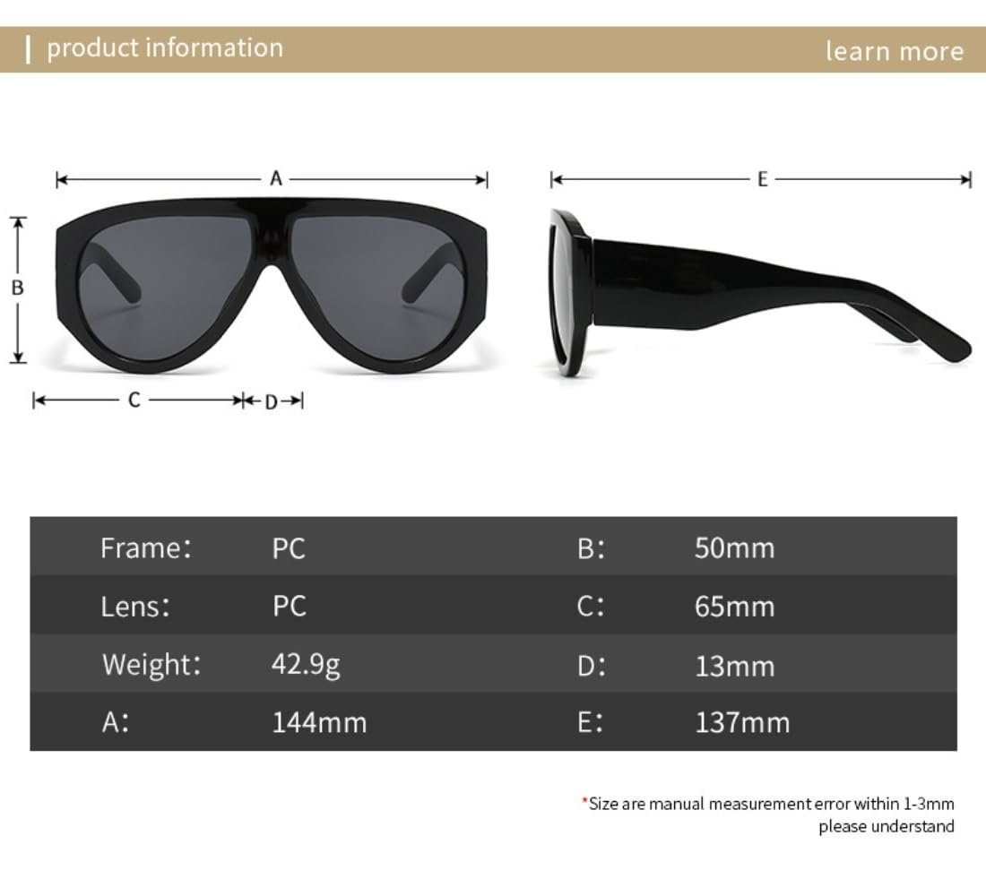 Вінтажні великі сонцезахисні окуляри OSAGAMA Овальні окуляри-пілоти Великі, фото №6