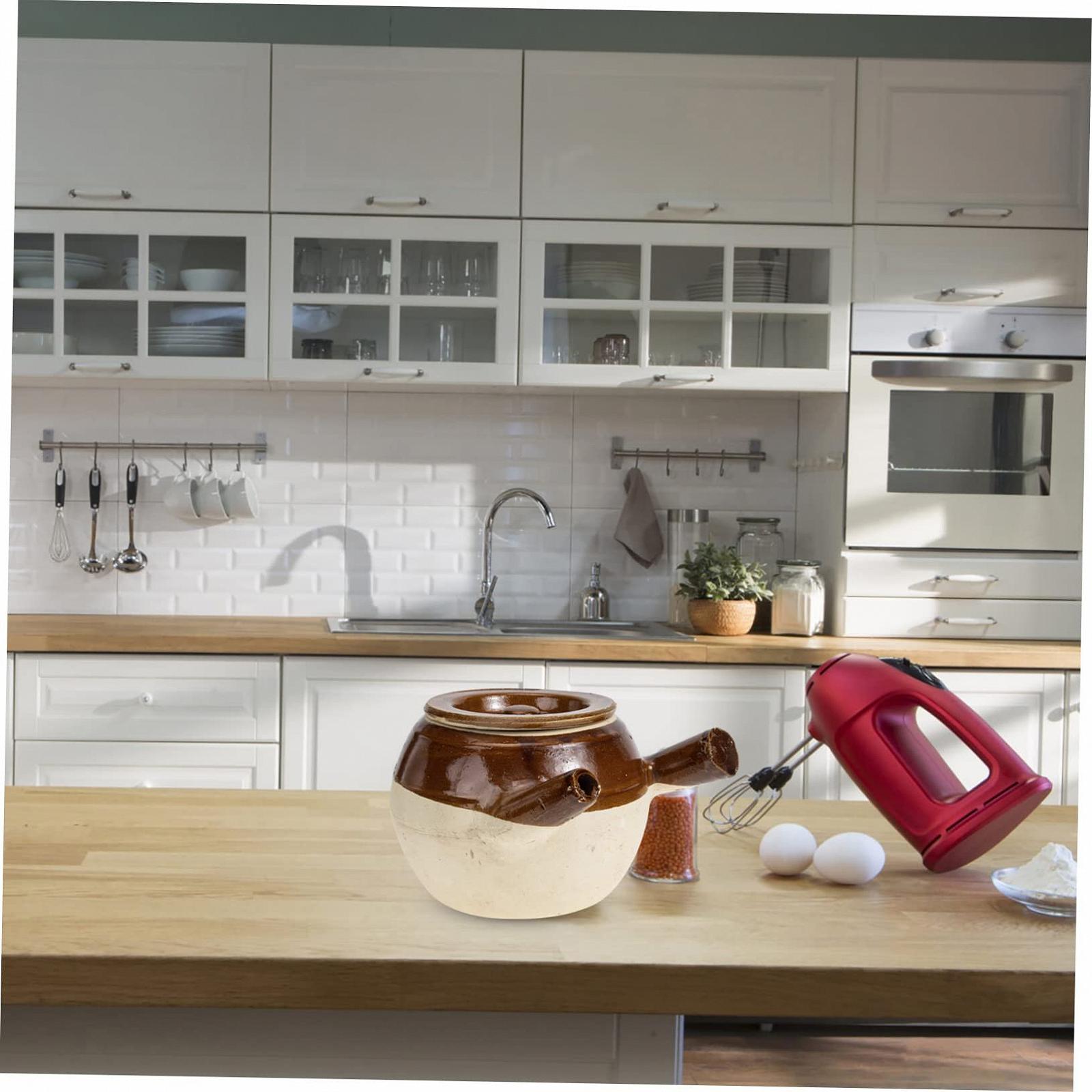 Горшок для запекания SOLUSTRE традиционный китайский керамический термостойкий средний, фото №5