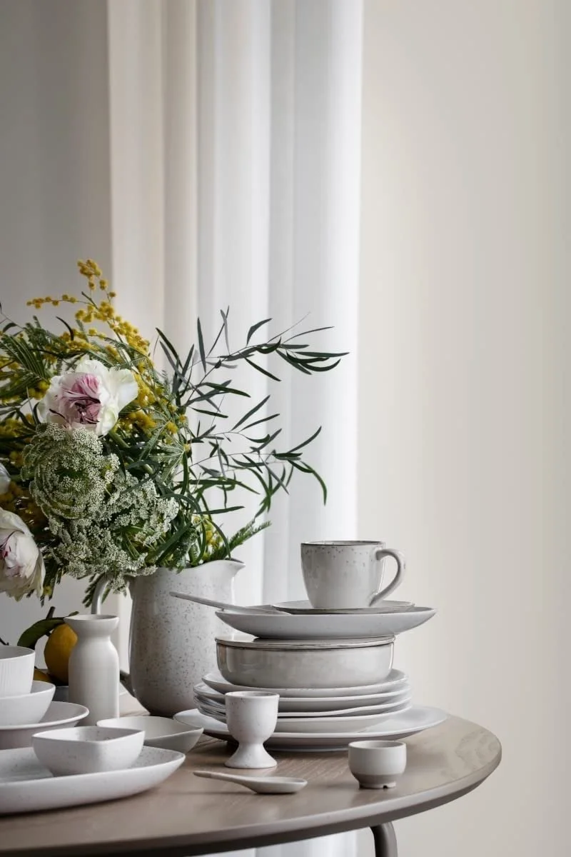 Миска Broste Copenhagen Nordic Vanilla L на ножках 11 см, фото №5