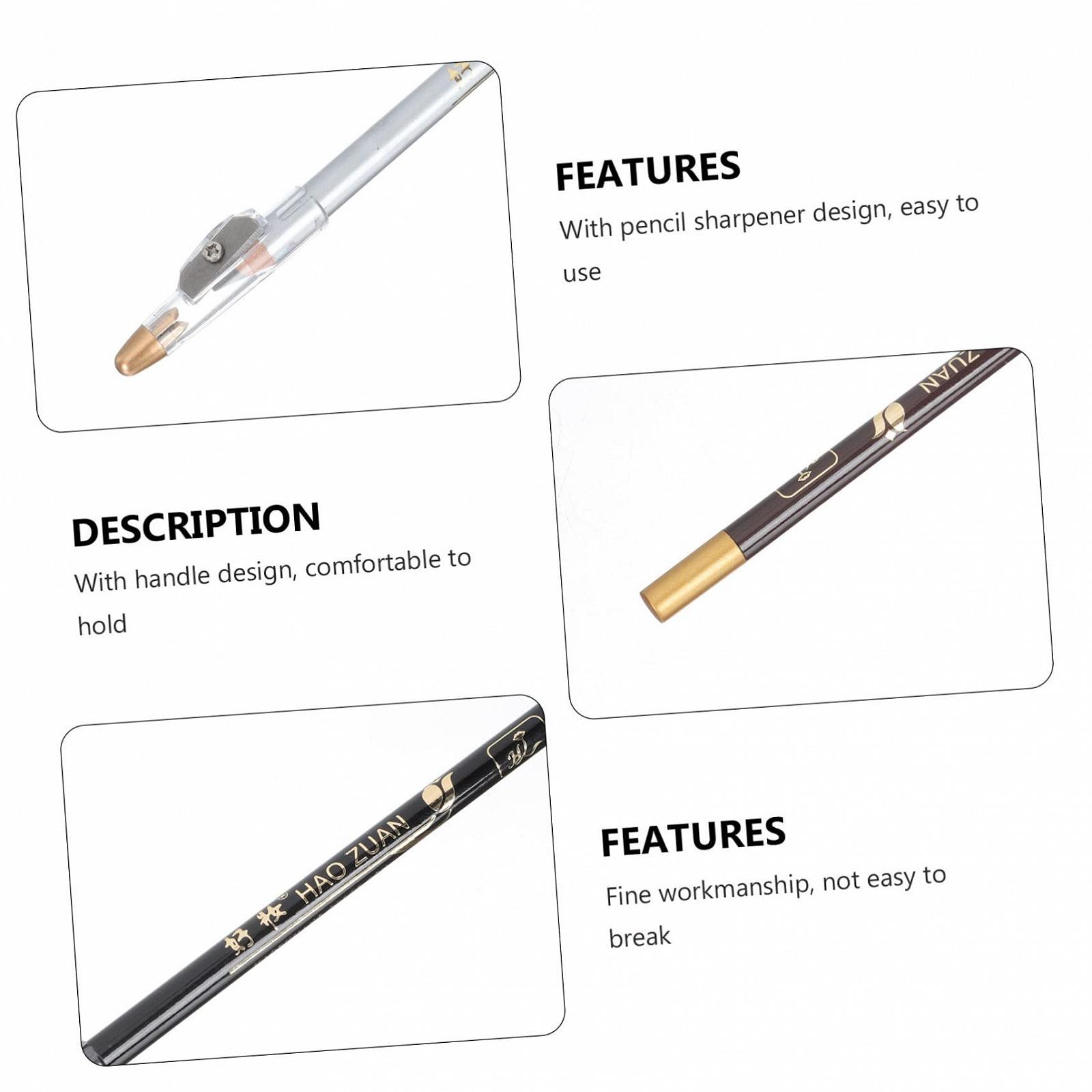 Олівець для брів Amosfun Pack of 5 Eyebrow Pencil Темно-коричневий Олівець з точилкою, фото №2