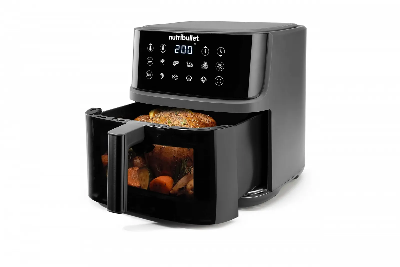 Мультипіч nutribullet Crisplite Vision NBA0811DG 8 л 2000 Вт 8 програм Матовий чорний, фото №3
