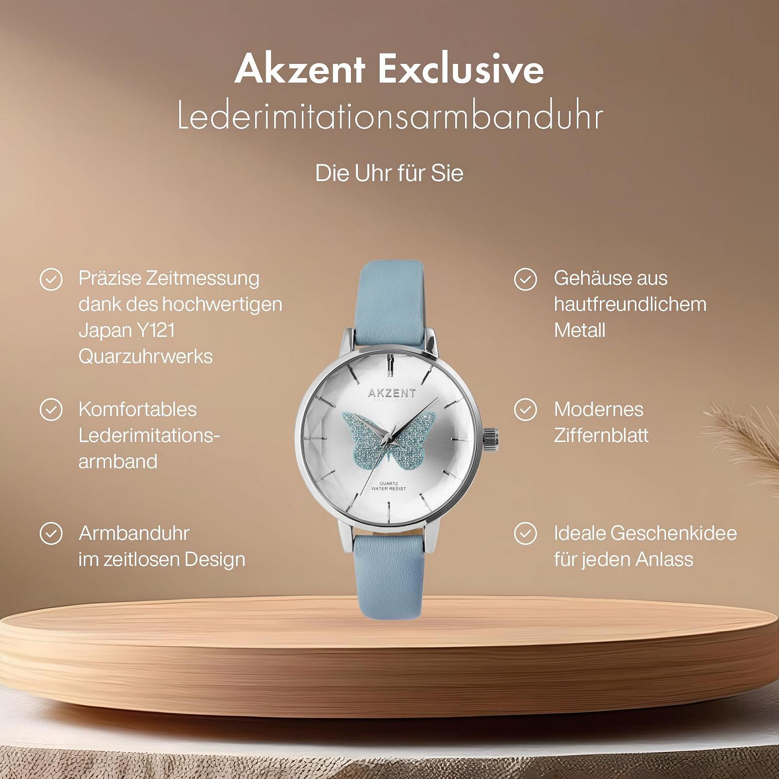 Часы Akzent Exclusive 1900250 Женские Искусственная Кожа Блестки Аналоговый Кварцевый, фото №2