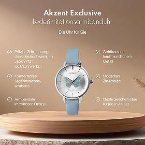 Часы Akzent Exclusive 1900250 Женские Искусственная Кожа Блестки Аналоговый Кварцевый synthetic.ua - Фото 1