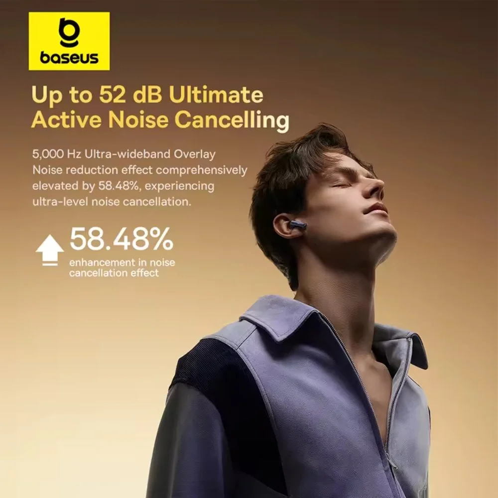 Наушники Baseus Bowie M2s Ultra Hi-Res LHDC ANC -52dB BT5.4 Black, фото №3