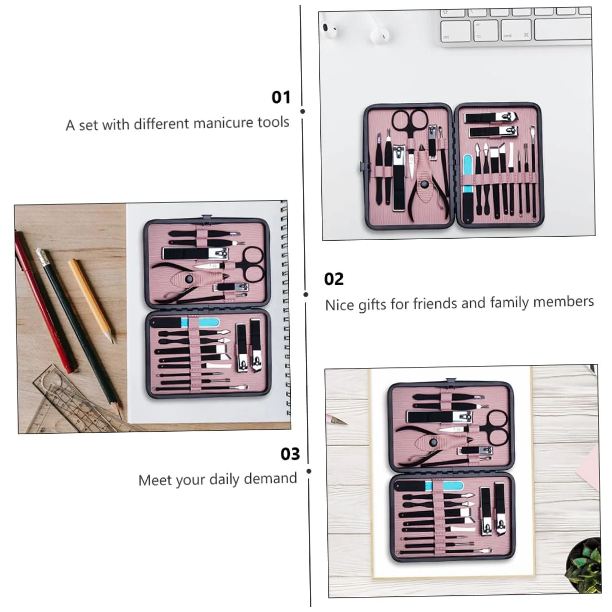 Набор для маникюра WRITWAA 1 Satz, портативный и эргономичный, прочный и долговечный, фото №6