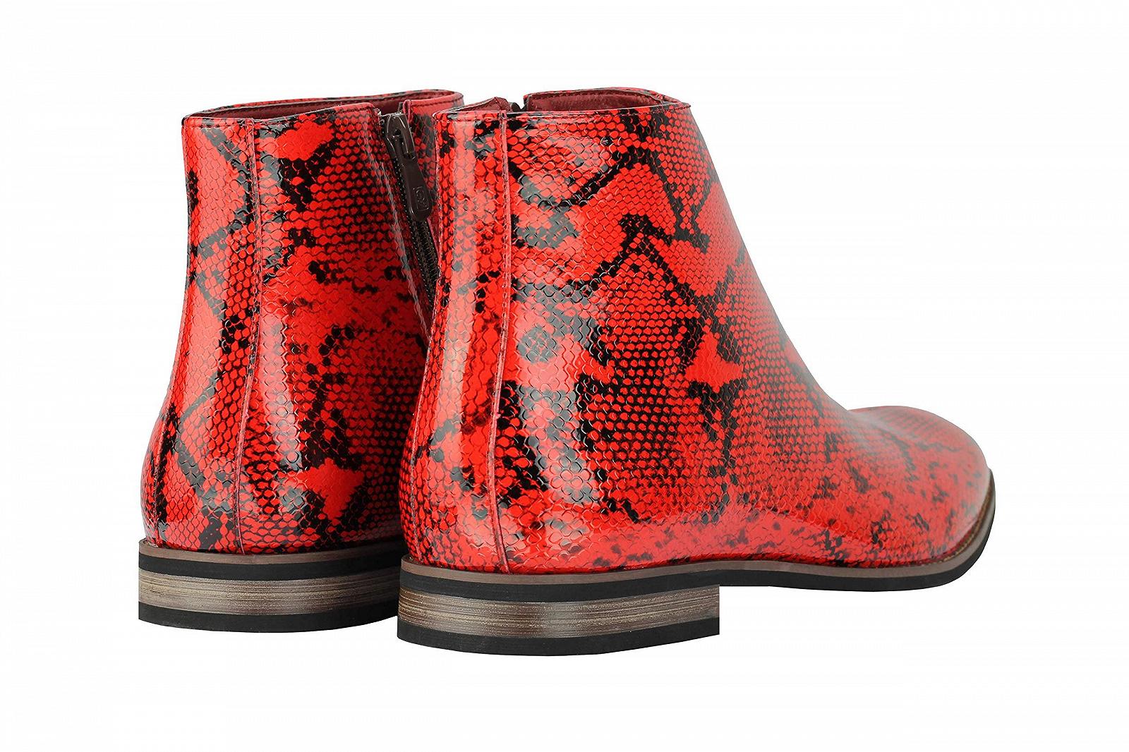 Челси ботинки Xposed Искусственная лакированная кожа Змеиный принт, фото №5