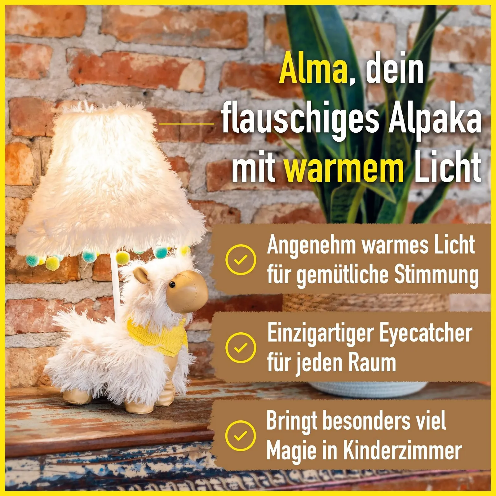 Настільна лампа Happy Lamps Alma LED декоративна ручної роботи 48 см Біла, фото №2