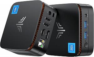 Міні ПК NiPoGi AK1PLUS / Intel N100 / RAM 16GB / SSD 1 TB / 1 x HDMI / LAN / Wi-Fi 6 / Bluetooth 5.2 / Windows 11 / Чорний - Фото 1