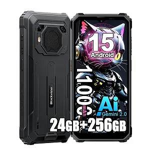 Смартфон Blackview BV 6200 Plus 24 ГБ + 256 ГБ 11000 мАг 16 Мп AI 6.56" HD+ 4G Black - Фото 1