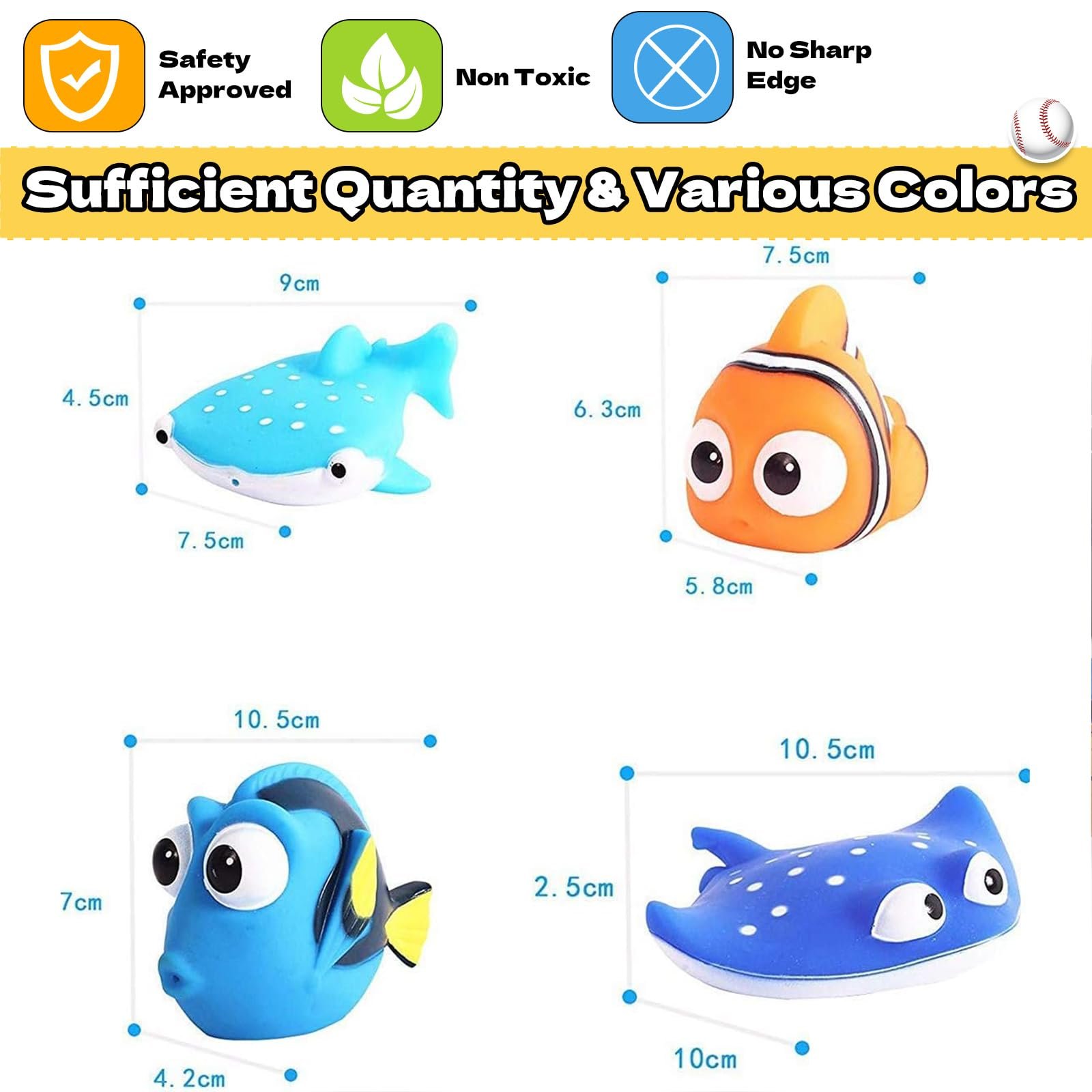 Игрушка для ванны Рыба разноцветная, фото №2