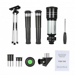 Монокулярне телескоп Professionelles астрономічне F30070M 150X зі штативом чорний synthetic.ua - Фото 1
