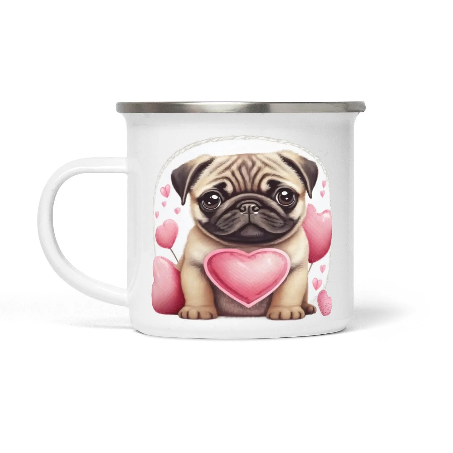 Детская кружка Kids Adventure Carlin White Enamel, 354 мл, белая, фото №1