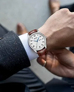 Годинник CIVO Аналоговий з датою та шкіряним ремінцем 40 мм synthetic.ua - Фото 1