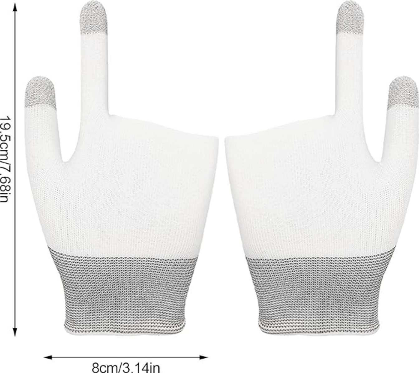 Кіберспортивні сенсорні рукавички для ігор 2 шт Білий, фото №5