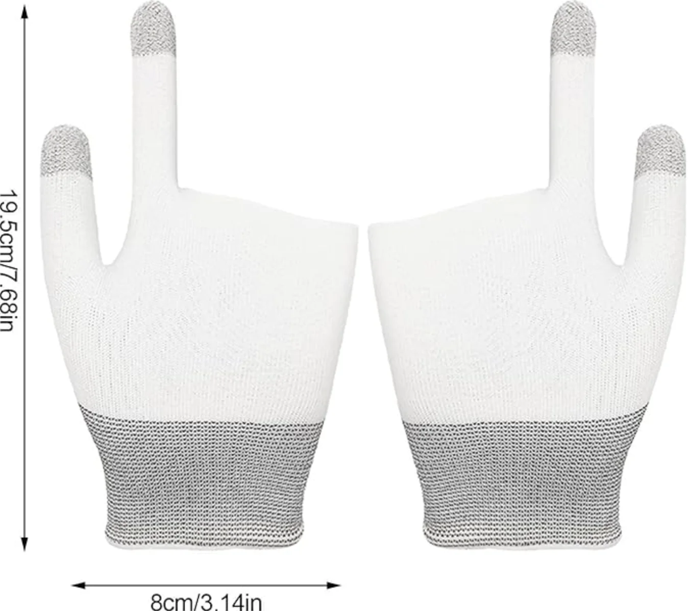 Кіберспортивні сенсорні рукавички для ігор 2 шт Білий, фото №5