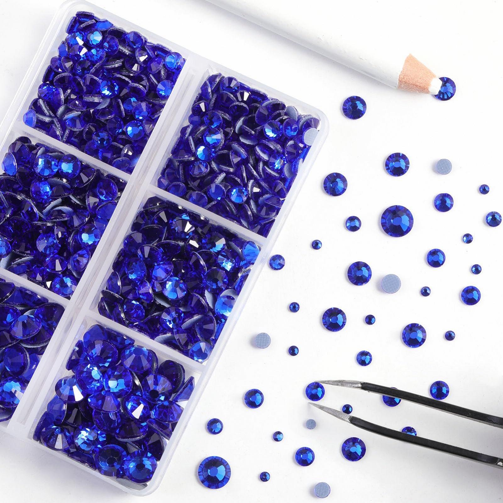 Стразы AB для одежды, рукоделия, смешанные 6 размеров с восковым карандашом и пинцетом SS6-SS30, кристальные AB сапфировые, фото №3 Стразы AB для одежды, рукоделия, смешанные 6 размеров с восковым карандашом и пинцетом SS6-SS30, кристальные AB сапфировые, фото №3
