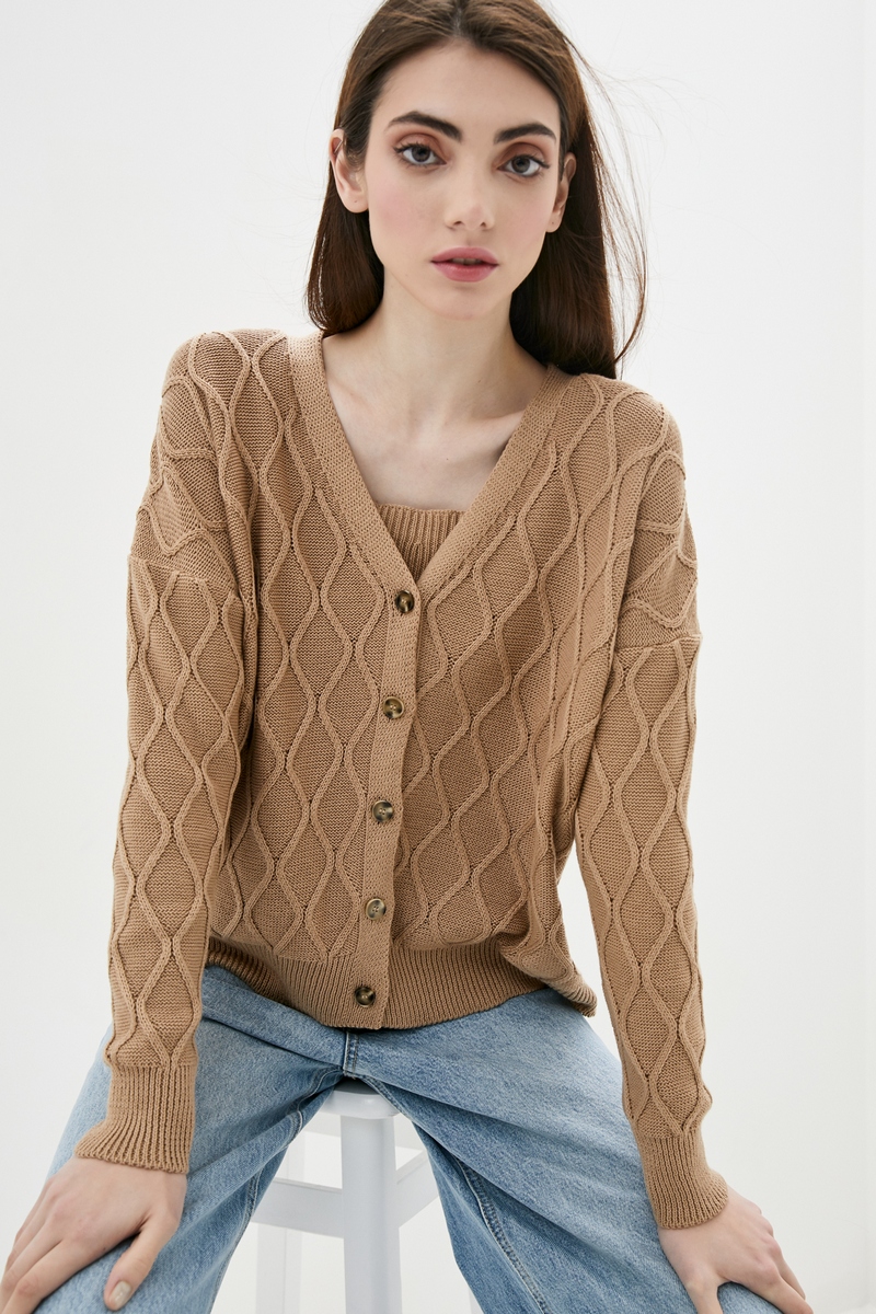 Твинсет Sewel SC836 42-44 Светло-коричневый SC836620000, фото №1