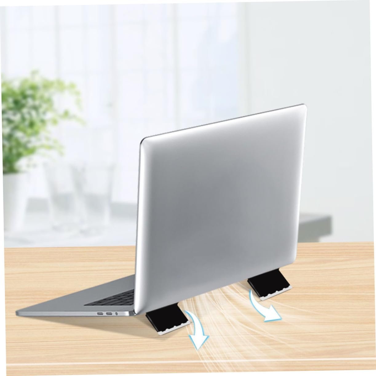 Підставка для ноутбука SHOWERORO, 2 шт., портативна, невидима, легка, для покращеного відведення тепла та ергономічного набору тексту за столом, фото №3