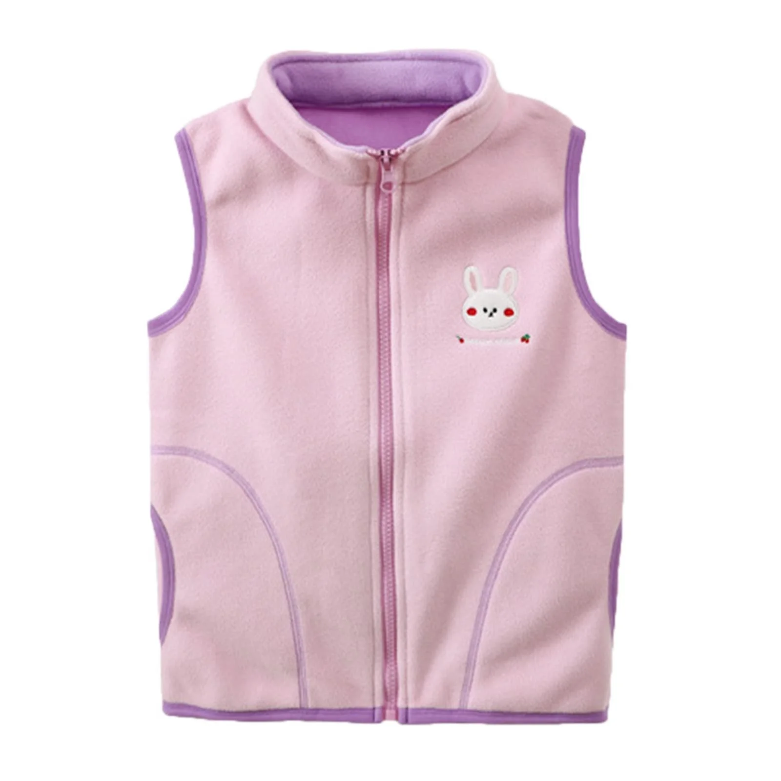 Жилет для малышей Мультяшная машинка Зайчик Теплый Толстый Весна Зима Без рукавов, фото №1
