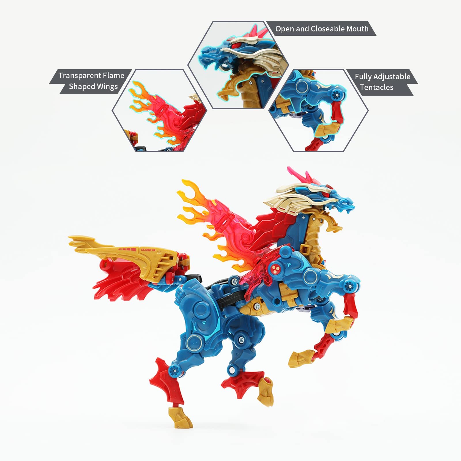 Трансформер 52TOYS Megabox Kirin Dragon, іграшка, від 15 років, барвистий, фото №3