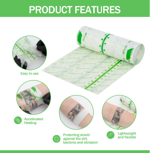 Фільм EZ Premium Derm Defender для зцілення тату 10 м 10 см, фото №5