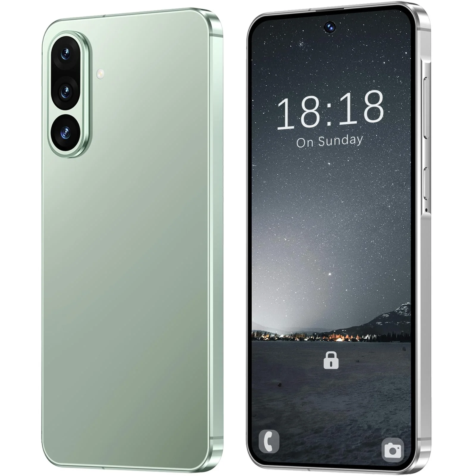 Смартфон 12+256 ГБ 6.8" HD 13+48 Мп 4500 мАч Android 14 Dual SIM Green, фото №1 Смартфон 12+256 ГБ 6.8" HD 13+48 Мп 4500 мАч Android 14 Dual SIM Green, фото №1