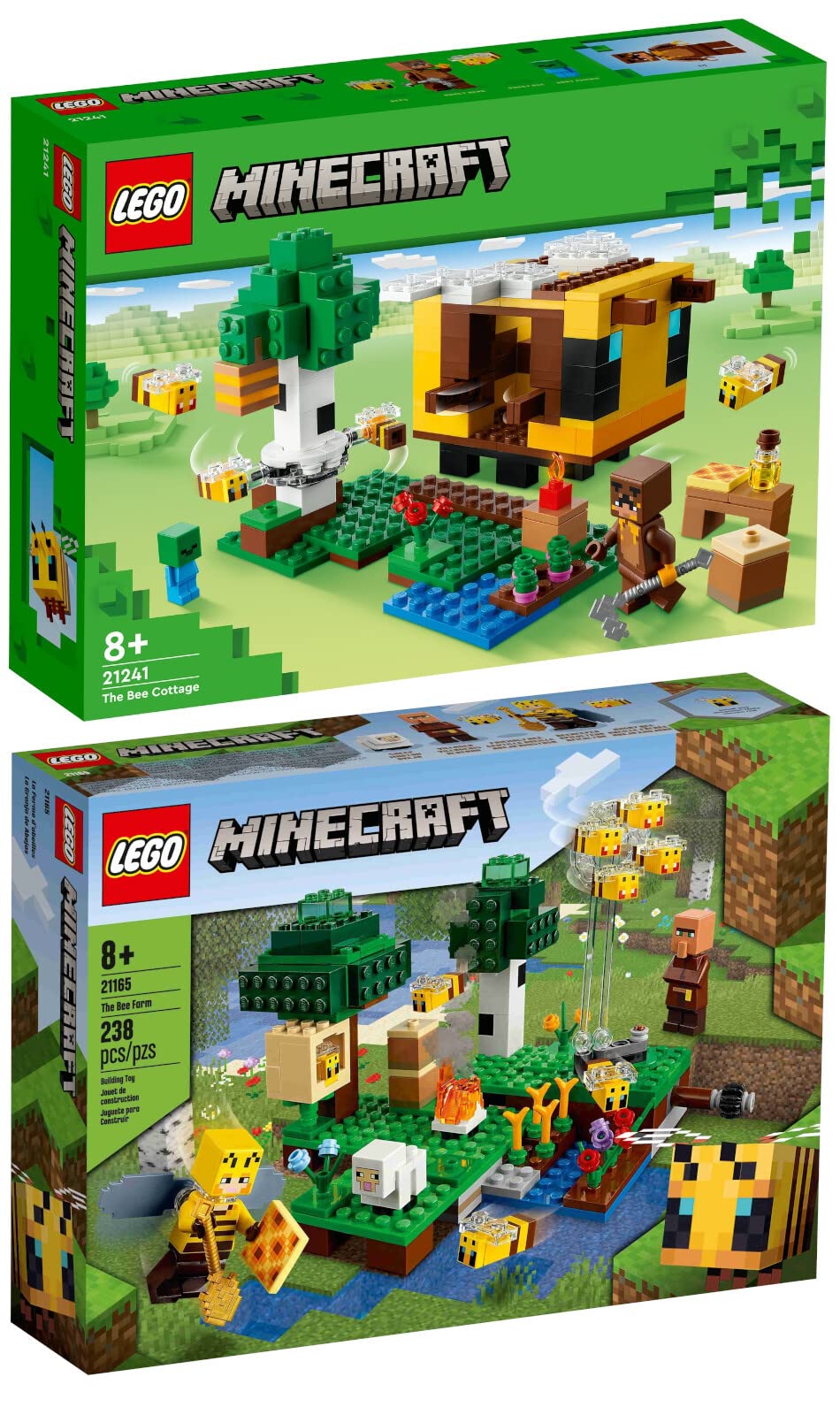 Lego Minecraft Набор 21241 The Bee House & 21165 The Bee Farm из 2 частей, фото №1