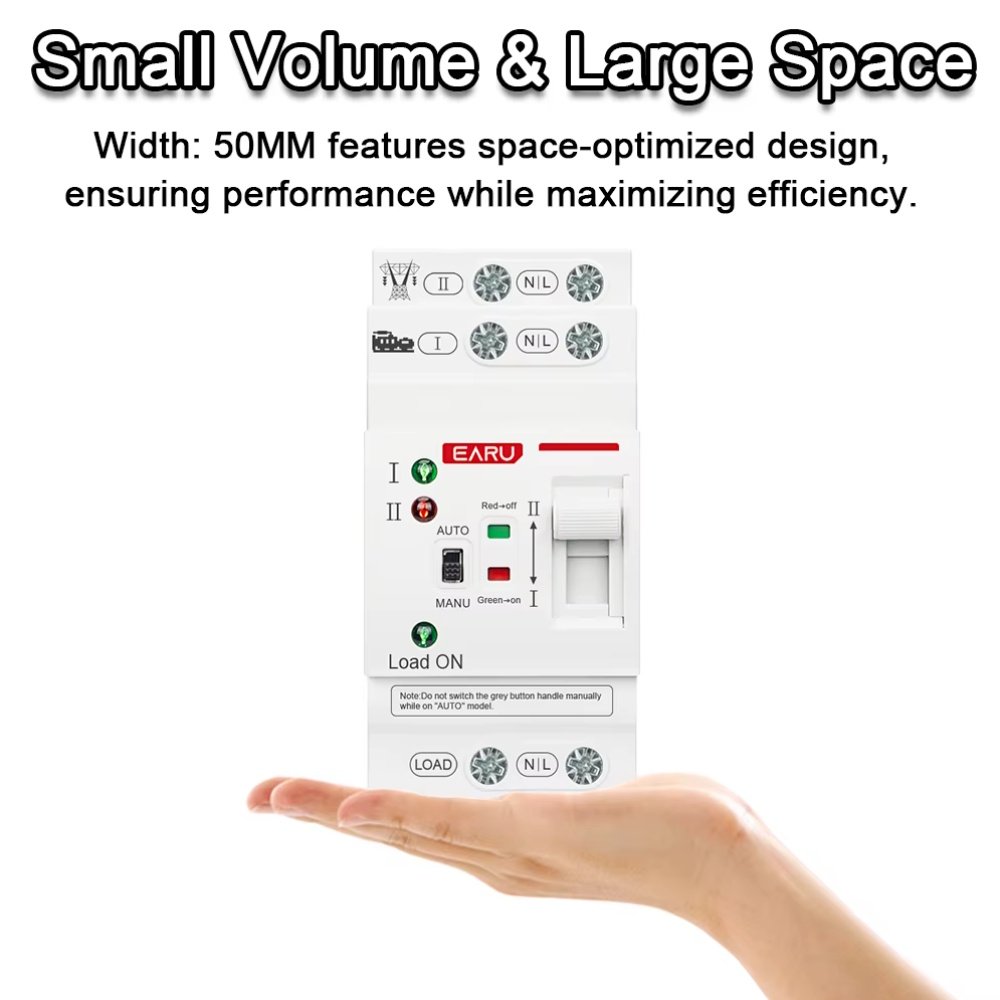 Автомат введення резерву EARU EAATS-F-CG-80 2P 80A 230V АВР перемикач, фото №3
