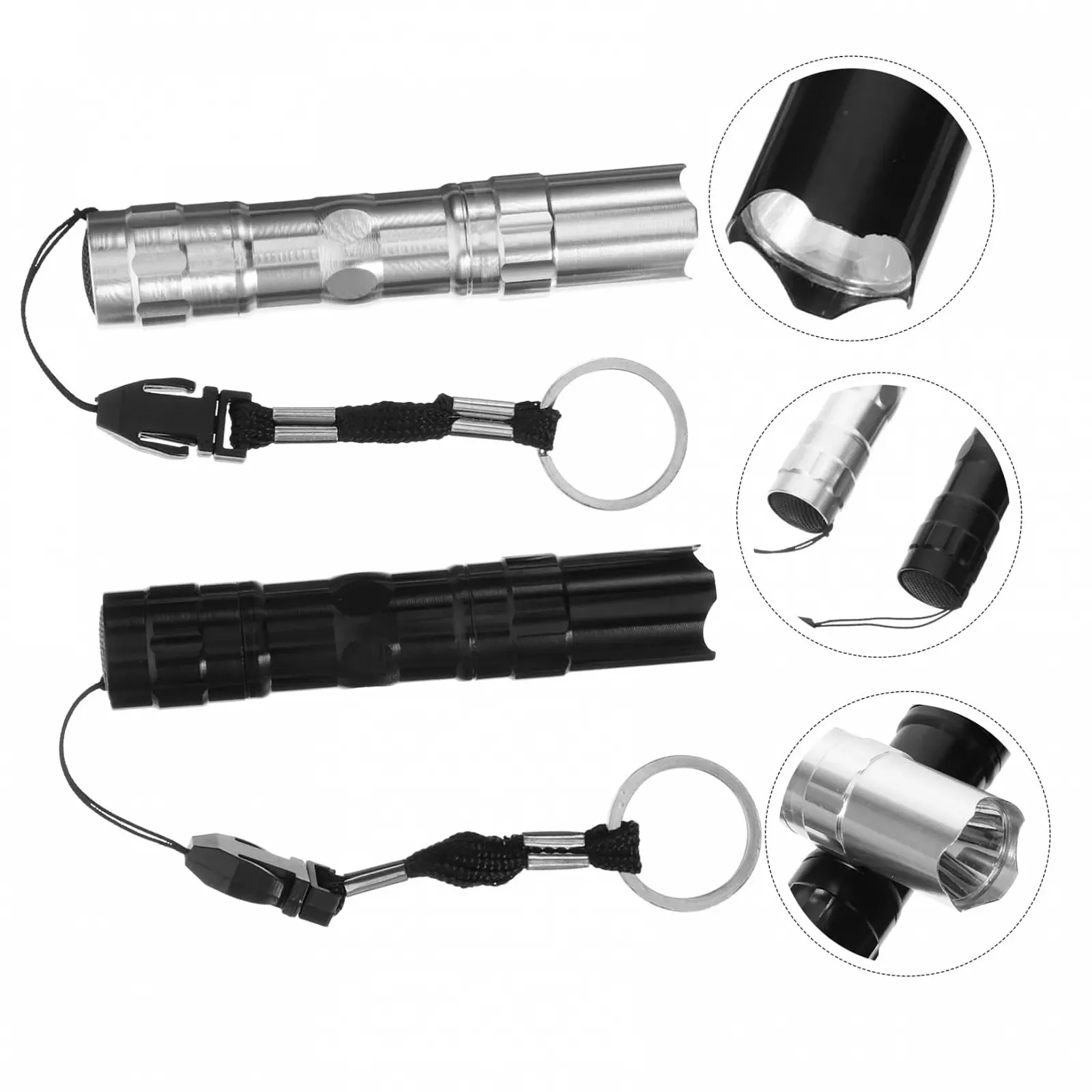 Міні ліхтарик Angoily 2 шт. Чорний, фото №3