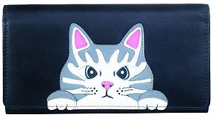 Кошелек кожаный Mala Leather Vinny & Victor Collection 3641_11 черный RFID - Фото 1