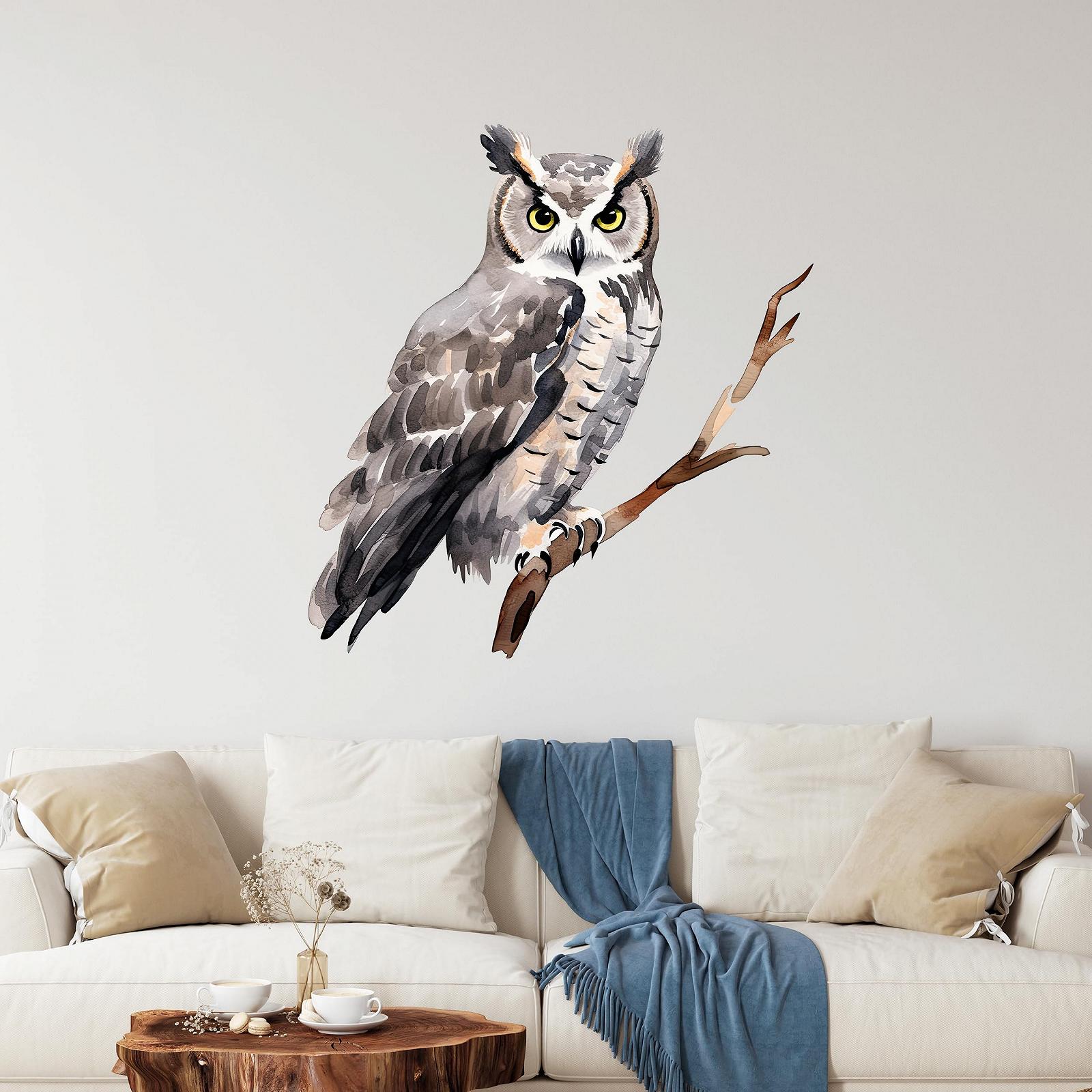 Наклейка на стіну GRAZDesign Nature Wall Sticker Сова 53 x 50 см, фото №1