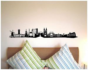 Наклейка на стіну Samunshi Oberhausen Skyline 150 х 23 см Чорна synthetic.ua - Фото 1