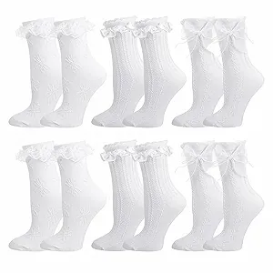 Шкарпетки з рюшами Жіночі 6 пар - Фото 1