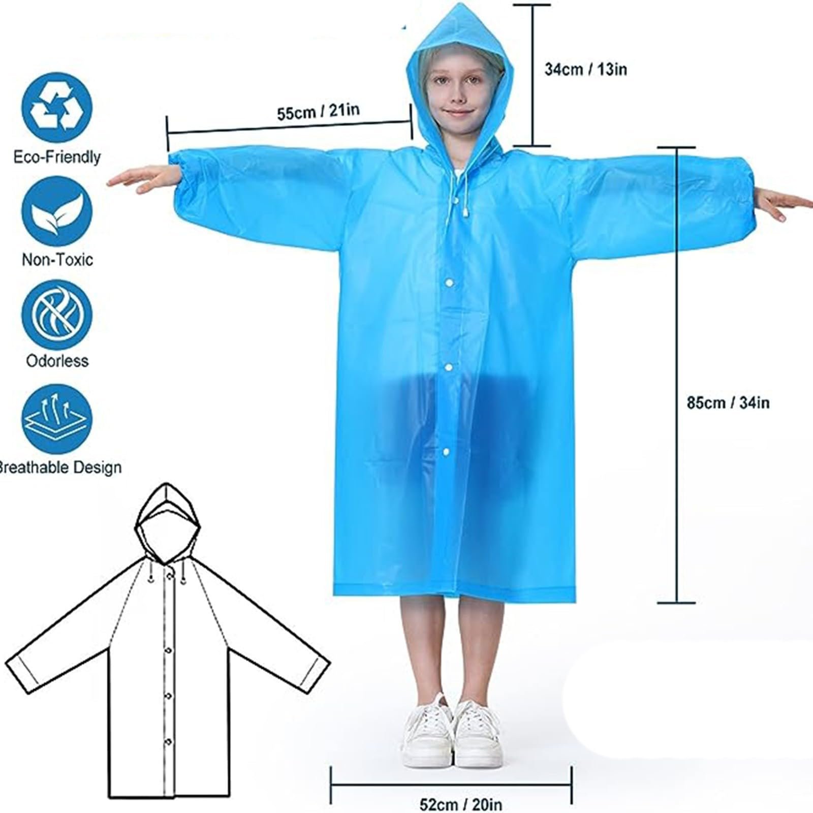 Детский дождевой плащ Дышащий Легкий Складной Дождевой плащ-пончо с карманом Многоразовый с капюшоном Водонепроницаемая Дождевая одежда Дождевая защита Молния Тонкая летняя дождевая куртка Дождевой костюм, фото №3 Детский дождевой плащ Дышащий Легкий Складной Дождевой плащ-пончо с карманом Многоразовый с капюшоном Водонепроницаемая Дождевая одежда Дождевая защита Молния Тонкая летняя дождевая куртка Дождевой костюм, фото №3