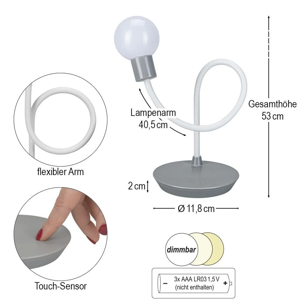 Настільна лампа Ideen mit Herz LED 11.8 x 53 см Теплий білий, фото №4